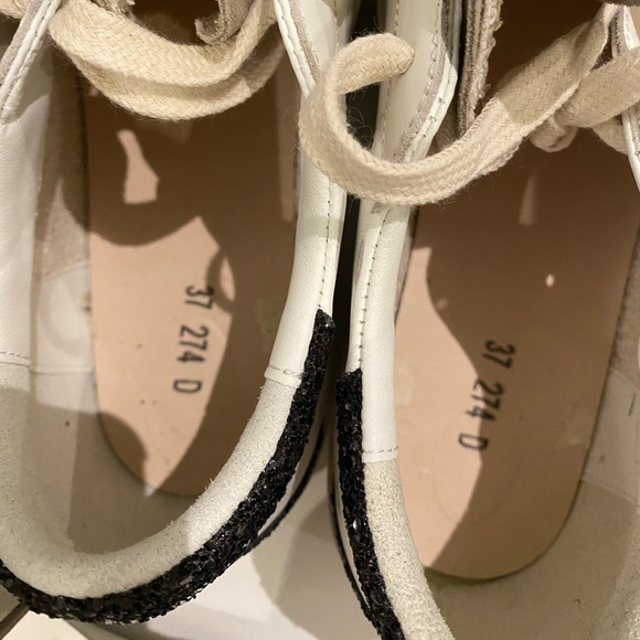 Golden Goose Superstar Sneaker White Leather/Taupe/Black/Mauve Glitter sz 37 NIB - Picture 8 of 14